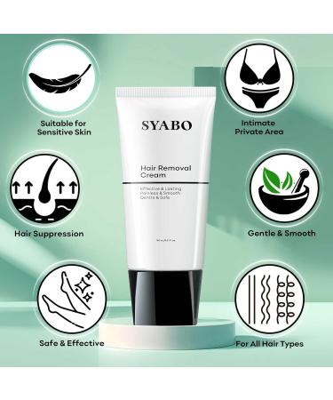 Sensitive Skin Hair Removal Cream - Painless Depilatory Cream for Bikini Legs & Arms - 5FL OZ for Men & Women - Buy Online on GoSupps.com