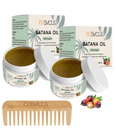 Batana Oil Hair & Skin Treatment - Natural Mask Deep Hydration Hair Growth Moisturizer for Men & Women with Coffee Scent (2 x 3.53 Oz) 3.53 Fl Oz (Pack of 2)