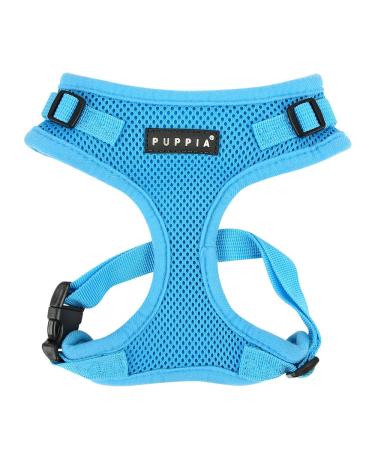 Puppia Ritefit Dog harness for small to medium -sized dogs - adjustable and very soft - also usable as a puppy dishes - anti -tanning tableware for dogs sky blue m m sky blue
