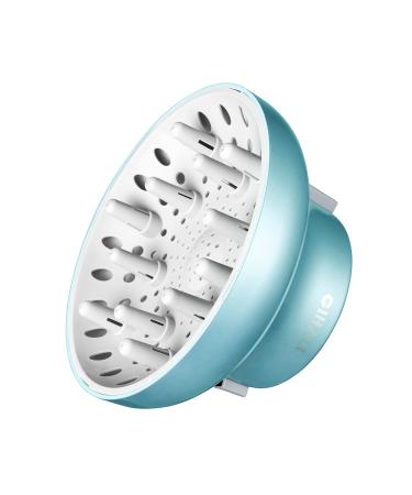 GIHALI Universal Hair Diffuser "Newly Upgraded Strong Holding" Adaptable for Hair Dryers with D-4.4cm to 6.6cm for Curly or Wavy Hair Blue Lagoon