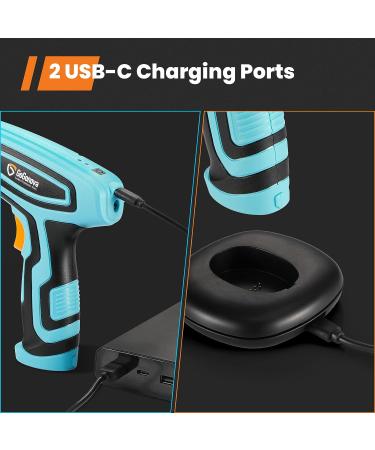 Cordless Anti-Drip Glue Gun  GoGonova Auto Gluing Out 15s Fast Preheating Glue Gun  5Ah USB-C Rechargeable Hot Glue Gun Kit with 25 Pcs Premium Mini Glue Sticks  Smart Power-Off - Buy Online on GoSupps.com