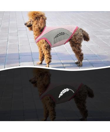 Dog Cooling Vest - Breathable Mesh Jacket for Small to Medium Dogs | Summer Ice Cooling T-Shirt with Reflector Strips - XL Pink - Buy Online on GoSupps.com