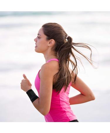 Buy Sports Wristband Brace - Elastic Nylon Sweatbands for Gym Football & Workouts - Carpal Tunnel Relief - Black Fitness Wrist Bands - Buy Online on GoSupps.com