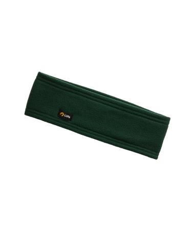 Lupa Handmade Unisex Triple-Layer Micro Fleece Headband - Headband Ear Warmer - Ear Warmers for Women & Men - Ears Cover (Dark Green)