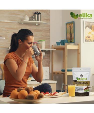 BIO Triphala Elikafoods ORGANIC 120 tablets of 500 mg Cleanses and detoxifies the colon Against constipation. Natural vegan and gluten free. Easy to take. Direct from the Himalayas - Buy Online on GoSupps.com