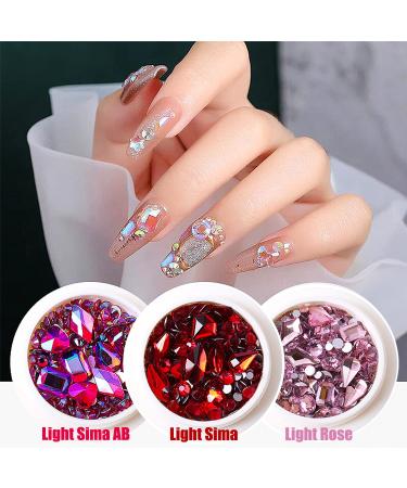 JERCLITY 8 Boxes Nail Rhinestones for Nails - Multi-Colored Gems for DIY Crafts & Jewelry - Buy Online on GoSupps.com