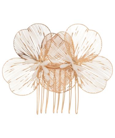 Beaupretty Wedding Hair Side Comb Bride Hair Comb Flower Hair Comb Wedding Headpiece Bridal Hair Accessory for Women