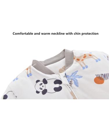 Chilsuessy Baby Sleeping Bag with Detachable Sleeves - Panda Forest Design - 2.5 Tog - 100% Cotton - Soft Sleep Bag for Infant Toddler - 2-4 Years - Buy Online on GoSupps.com
