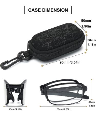 Vevesmundo Foldable Reading Glasses - Compact Diopter Options +1.0 to +4.0 for Men & Women - Black Case Included - Buy Online on GoSupps.com
