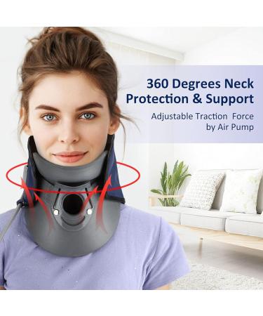 Neck Traction Brace Adjustable Neck Traction Posture Corrector For Neck Inflatable Neck Stretcher Home Neck Traction Kit Neck Traction Use for Adjustable Neck Support - Buy Online on GoSupps.com