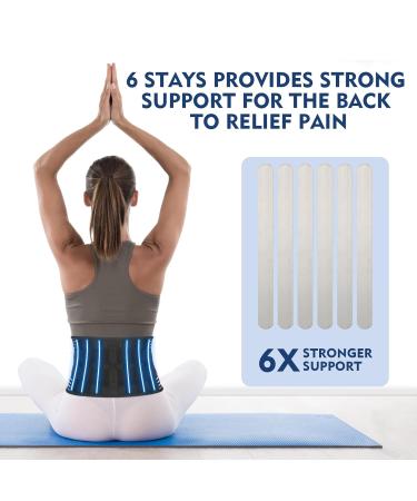 Adjustable Back Support Brace for Men & Women - Relief for Lower Back Pain - XL Size with Lumbar Pad - Buy Online on GoSupps.com
