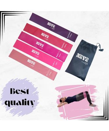NRVR +velife Resistance Exercise Loop Bands Set of 5 Resistance Bands Standard Size Unisex Pink&Multicolors - Buy Online on GoSupps.com