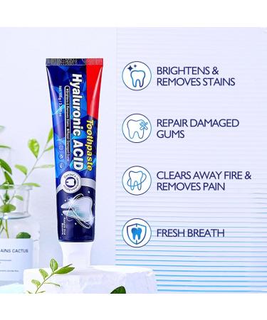 Hyaluronic Acid Toothpaste for Deep Cleaning & Whitening | Spot & Bad Breath Removal | Gum & Tissue Care (1 pc) - Buy Online on GoSupps.com