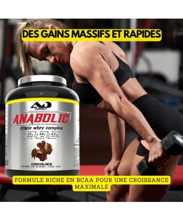 Addict Sport Nutrition Anabolic Triple Whey Concentrated Isolated and Hydrolyzed Whey Protein Pure Protein BCAA Glutamine Muscle Growth and Recovery 2kg Salted Caramel - Buy Online on GoSupps.com