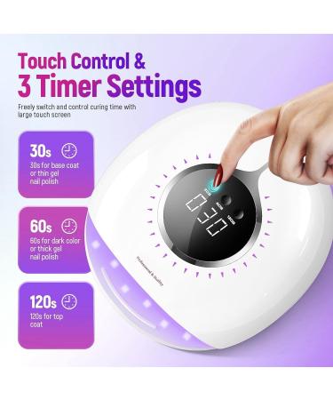 82W UV Nail Lamp - Quick Curing LED Light for Gel Nails with Auto Sensor 3 Timers & LCD Display - Professional Gel Polish Dryer for Home & Salon - Buy Online on GoSupps.com