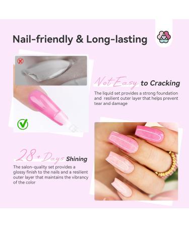 SAVILAND Dip Powder Liquid Set - 4 Pcs Nail Dipping Liquid Kit for Home DIY & Salon Art | Base Activator Top Coat & Brush Saver (15 ml Each - Buy Online on GoSupps.com