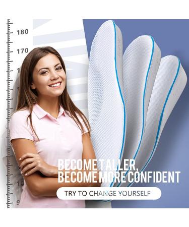 Height Enlargement Insoles | Breathable Foot Vault Support Shoe Inserts for Men | EU 41-46 | 3.5 cm Heel Lifter Elevatorial Inserts - Buy Online on GoSupps.com