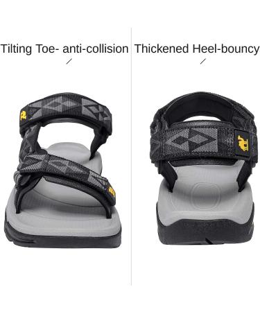 CAMEL CROWN Men's Waterproof Hiking Sandals with Arch Support - Black, Size 11 - Buy Online on GoSupps.com