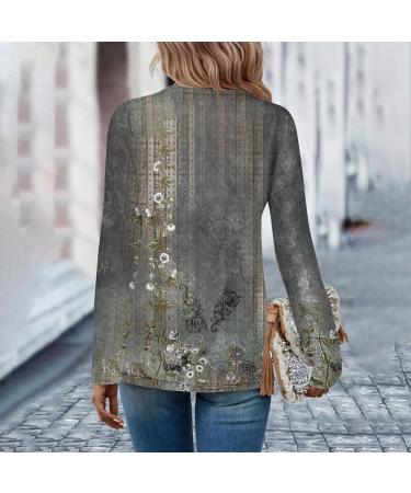 Odjoy Fan Christmas Long-Sleeved Graphic Shirt for Women - Festive Dark Gray Tunic Tops & Sweatshirts - XL Casual Blouse - Buy Online on GoSupps.com