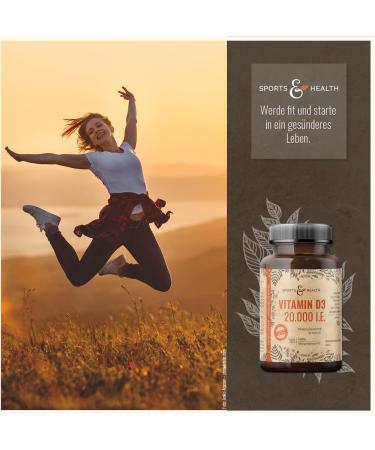 Vitamin D3 20000 IU - High-Dose 365 Tablets | Premium Vitamin D Supplement for Immune Support - Shop Internationally - Buy Online on GoSupps.com