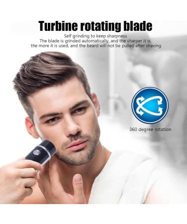 Mini Electric Razor USB Rechargeable Portable Electric Shaver With Double Ring Razor Net 400mah Built-in Lithium Ion Battery Electric Shavers For Men(black) - Buy Online on GoSupps.com