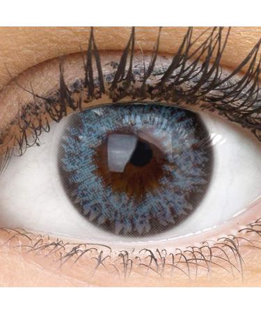 Buy Glamlens Palermo Blue Contact Lenses - Strongly Covering Natural Blue | Silicone Hydrogel | 1 Pair (2pcs) | Dia 14.00 - International Shipping Available - Buy Online on GoSupps.com