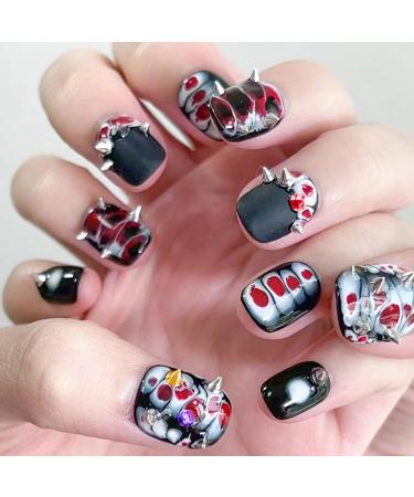 Metal Punk Cone Nail Art Charms Spike Studs - Gold & Silver | Nail Ornaments for Manicure DIY - Buy Online on GoSupps.com