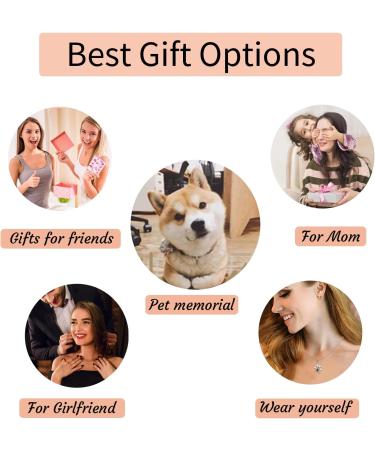 Personalized Photo Projection Necklace - Paw Print Memorial for Dogs & Cats | Custom Rose Gold Pet Keepsake Gift - Buy Online on GoSupps.com