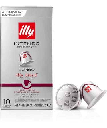 Illy - Ground Coffee in Compatible Capsules Illy Intenso Lungo - 10 Packs of 10 Capsules 100 Capsules in Total - Buy Online on GoSupps.com