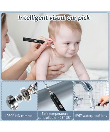 Ear Wax Removal Kit with 1080P Camera | Otoscope Ear Cleaner for iPhone & Android | Black - Buy Online on GoSupps.com