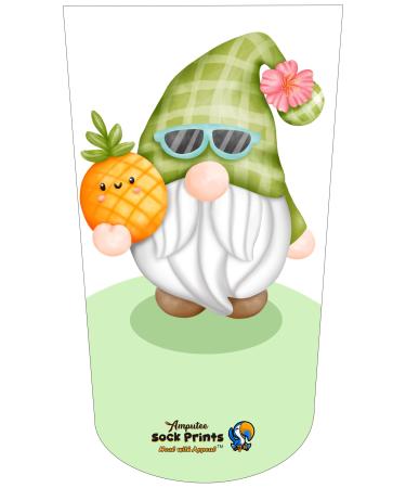 Heal with Appeal Amputee stump sock Gnome w Pineapple V1 3Ply stump sock