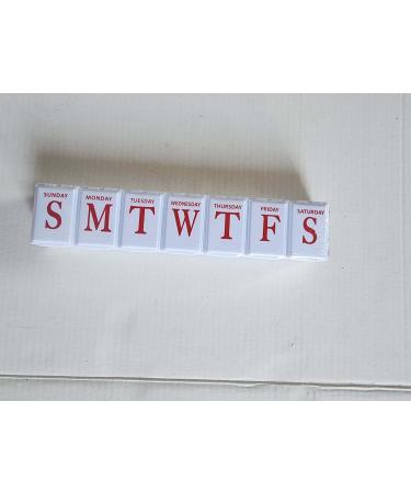 Large Extra Large Pill Organizer - 7 Day Vitamin Holder & Weekly Pill Box - Perfect for Vitamins & Medication - White - Buy Online on GoSupps.com