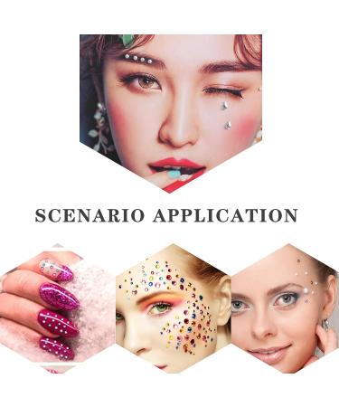 4 Sheets Eye Body Face Gems Rhinestone Stickers Self Adhesive Face Jewels Crystals Rainbow Pearl Body Nail Eye Face Gems Makeup Stick Jewelry for Body Art Skin Eye Nail Decoration Rave Festival Party - Buy Online on GoSupps.com