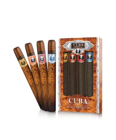 Cuba Red By Fragluxe Gift Set -- Cuba Variety Set Includes All Four 1.15 Oz Sprays Cuba Red Cuba Blue Cuba Gold And Cuba Orange Men