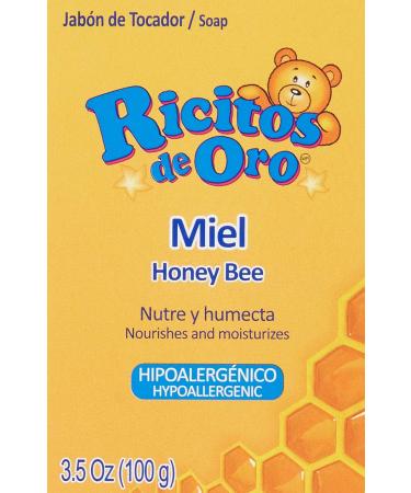 Miel Ricitos de Oro Hand Soap | Hypoallergenic Bar Soap for Baby Honey Moisturizing Bath Soap 3.5 Ounces