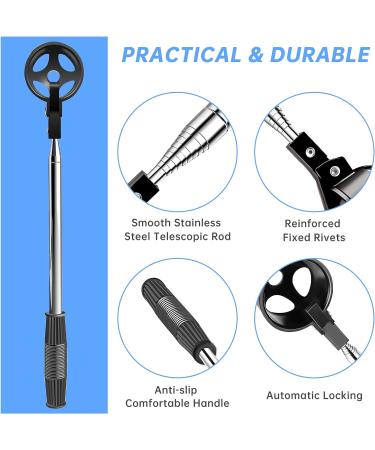 6.7Ft Extendable Golf Ball Retriever Tool | Stainless Steel Grabber for Water | Automatic Locking Scoop | Golf Accessories Gift for Men and Women - Buy Online on GoSupps.com