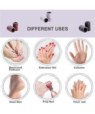 Sanding Bands for Nail Drill - 75pcs #80#120#180 Grit Manicure Efile Sanding Bits Replacement - 3/32 Inch Grinding Polishing Nail Sanding Bands - Ideal for Manicures and Pedicures - Buy Online on GoSupps.com