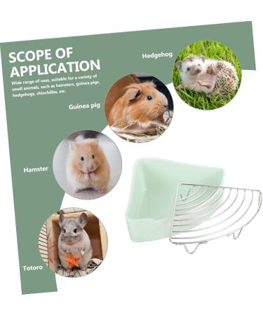 VILLFUL Small Pet Ceramic Toilet Indoor Bunny Potty Tray Bunny Pet Toilet Bunny Litter Tray Rats Hamster Litter Pan Pet Potty Rabbit Training Potty Bunny Cage Toilet Small Pet Cage Supply 24x18.5cm Light Green - Buy Online on GoSupps.com