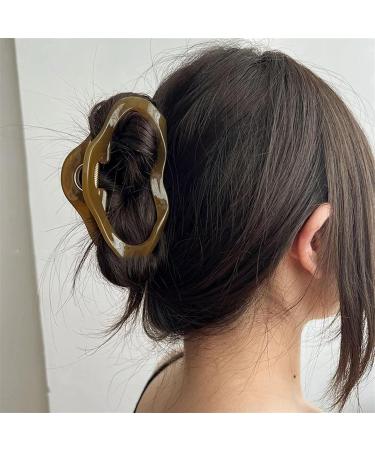 Hair Clips Hair Claws Clips Jelly Hair Clamps Plastic Irregular Hair Hair Accessories Women Girls(Color:Brown) - Buy Online on GoSupps.com