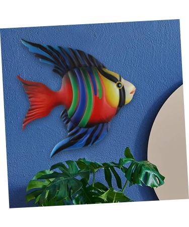 Zerodeko Iron Fish Tropical Fish Figurines Wall Indoor Decor Ocean Decorations Ocean Sea Wall Sculpture Fish Decor Astetic Room Decor Home Decor Metal Wall Art Decor Ocean Fish Wall Hanging 31.5X30.5CM Blue - Buy Online on GoSupps.com