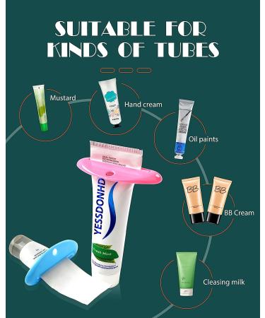MoHern Toothpaste Squeezer 12 Pcs - Plastic Tube Holder & Dispenser Clips (Pink, Blue, Yellow, White) - Buy Online on GoSupps.com