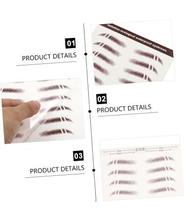 Baluue 30 Pcs Eyebrow Stickers Brown Eyebrow Sticker Makeup Stickers Brown Eyebrow Tattoos Eyebrows Soy Ink - Buy Online on GoSupps.com
