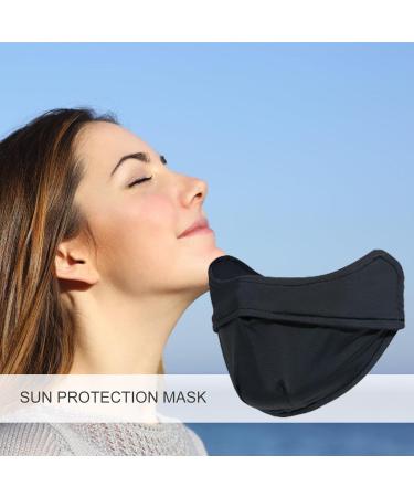 UPF 50+ Sun Protection Face Mask - Adjustable Fast Drying Facial Cover for Sports Blocks UVA & UVB Rays - Black - Buy Online on GoSupps.com