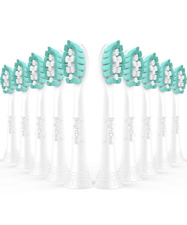 Toothbrush Heads for Philips Sonicare DiamondClean DailyClean EasyClean HealthyWhite ExpertClean W C1 C2 G2 C3 G3 W3 Sonic Electric Replacement Brush 1100 4100 5100 6100 White 10 Pack