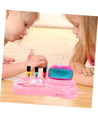 Ipetboom 1 Set Nail Art Set Toy Nail Art Kit Glitter Powder Toys for Little Girls Toy for Kids Toys for Girls Kids Playset Girls Suit Manicure Plastic Make up Kit Child Pink - Buy Online on GoSupps.com