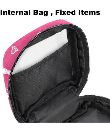 Portable Women's Binding-Up Bags | Menstrual Cup & Tampon Pouches for Teens | Pink Eiffel Tower Pattern - Buy Online on GoSupps.com