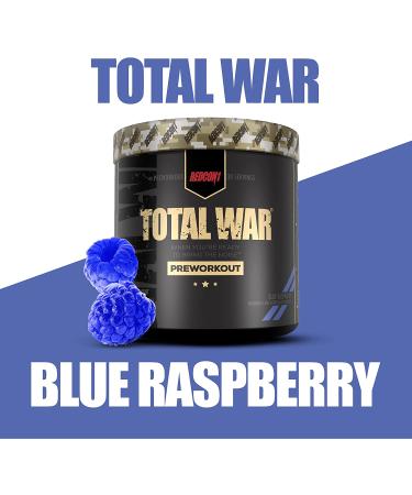 Redcon1 Total War Pre Workout - 30 Servings, Energy Boost, Endurance, Focus - Blue Raspberry - Buy Online on GoSupps.com