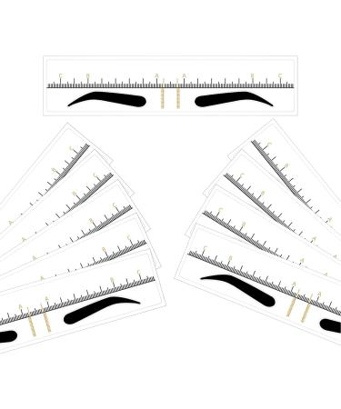 Disposable Eyebrow Stencil Ruler with Adhesive Easy to Use Microblading Template for Eyebrow Shape Design - Buy Online on GoSupps.com