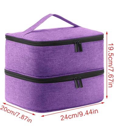 Portable Storage Bag for Polish and Lamp Sturdy Handle Double Layer Organizer Black - Buy Online on GoSupps.com
