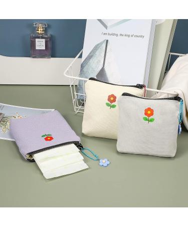 3-Piece Sanitary Napkin & Menstrual Cup Storage Bags | Portable First Period Kit for Girls & Women - Buy Online on GoSupps.com